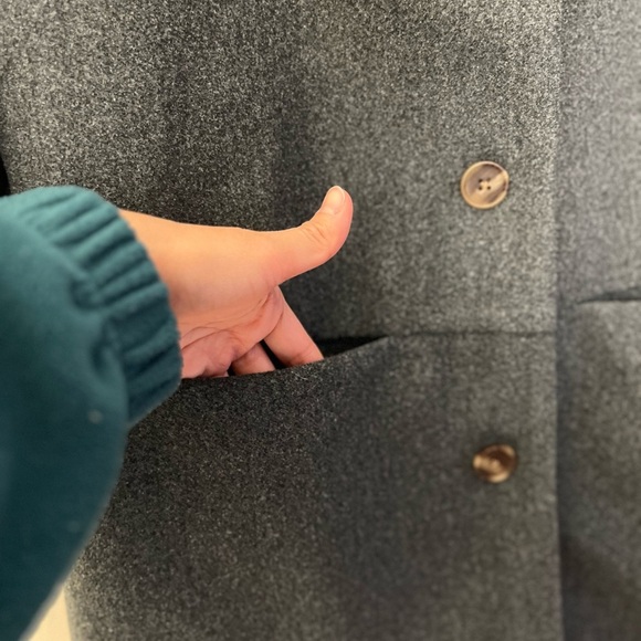 OLD NAVY Womens Long Line Cardigan Green PeaCoat Small Flat Front Winter Warm - Picture 6 of 16